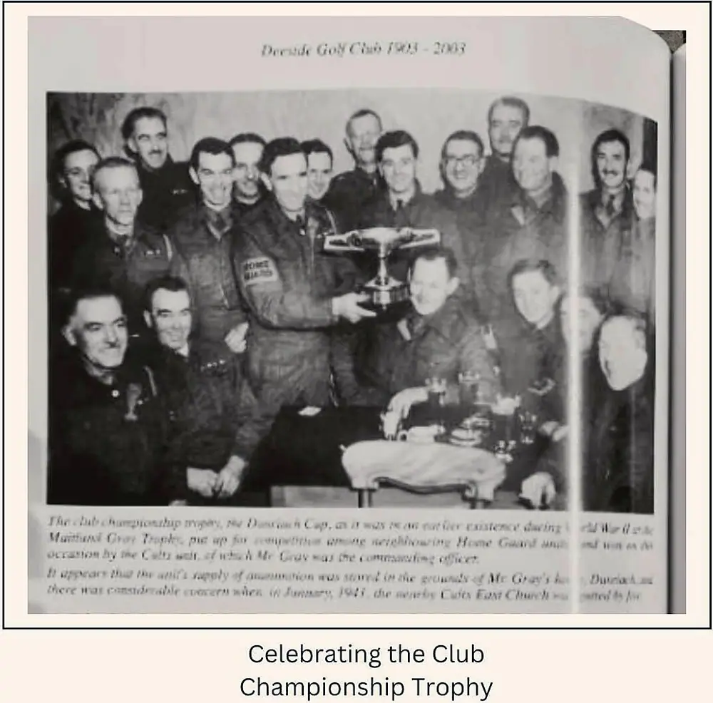 Archive photograph celebrating the Club Championship Trophy