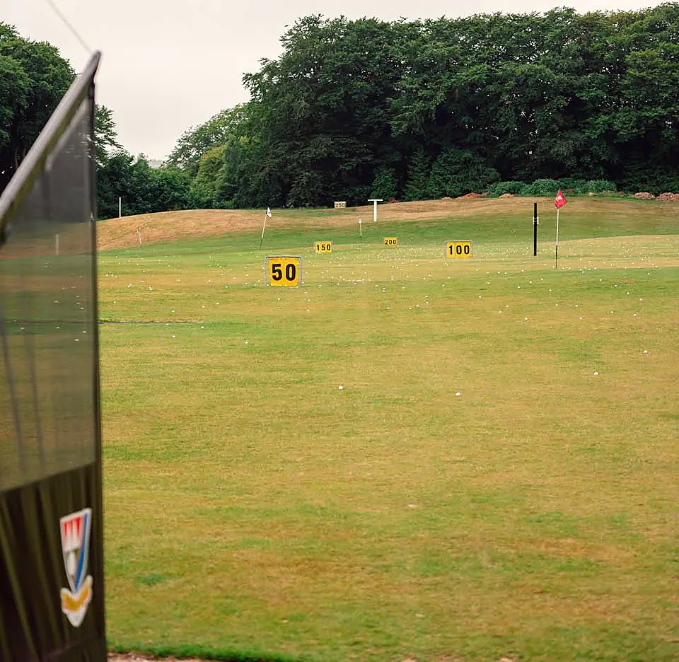 The driving range at Deeside Golf Club