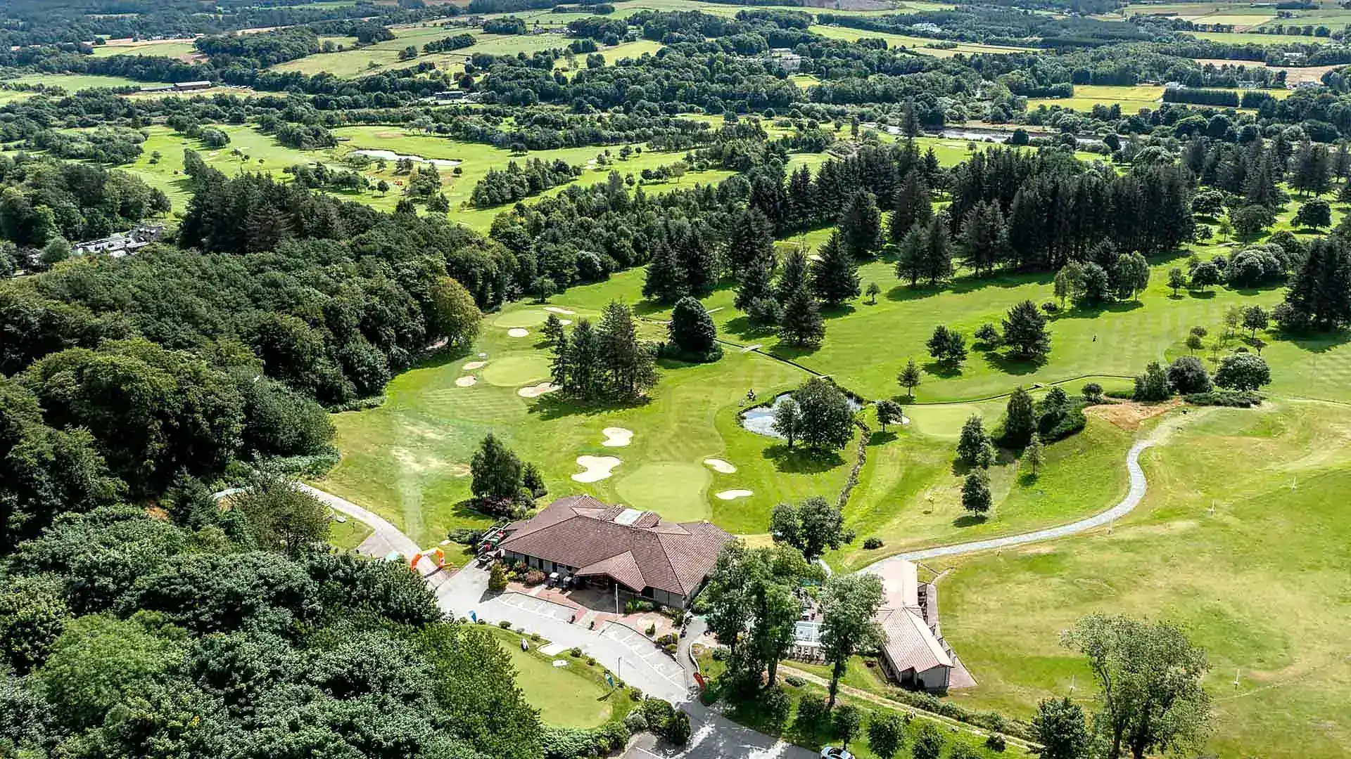 Aerial view of Deeside Golf Club