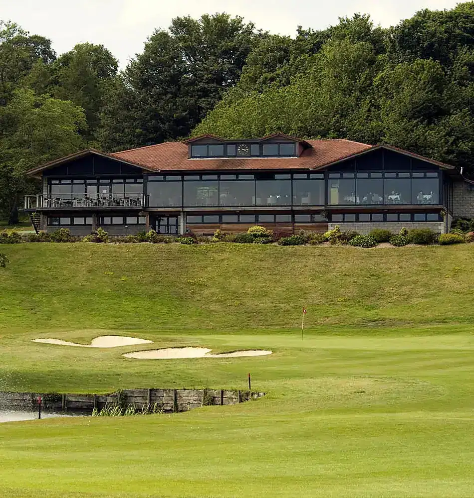 The Deeside Golf Club clubhouse as seen by visitors